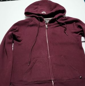 Aritzia | TNA maroon/Burgundy zip up hoodie
